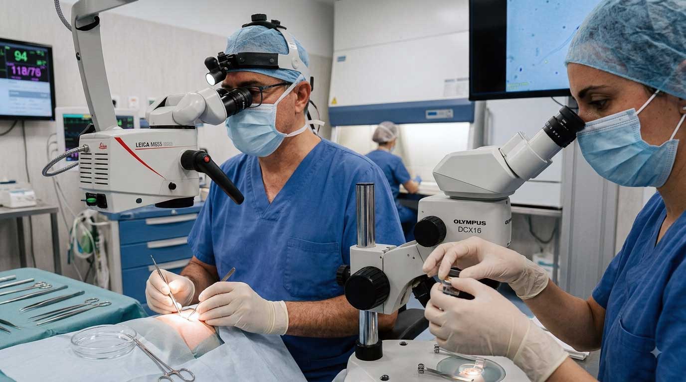 Microsurgical sperm extraction for male infertility treatment